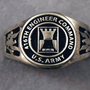 416th Engineer Command insignia ring unit rings US Army