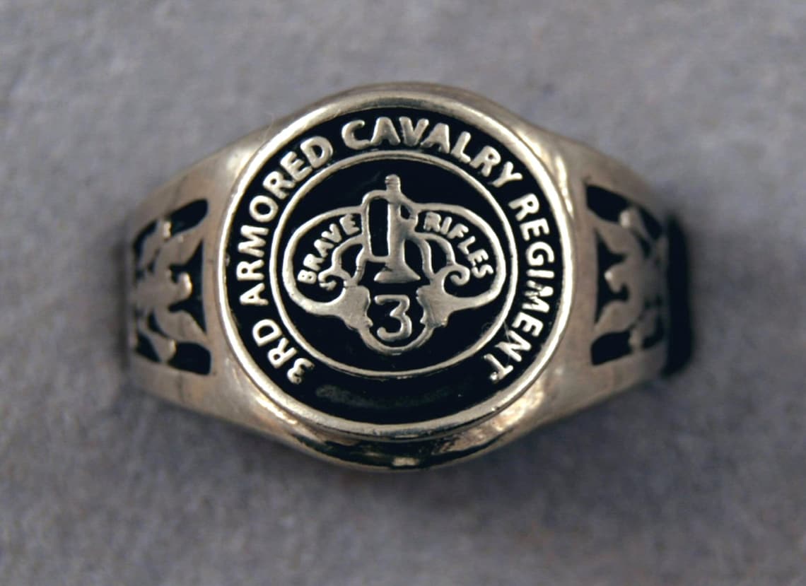 3rd Armored Cavalry Regiment Insignia Ring Cav Service Ring Brave ...