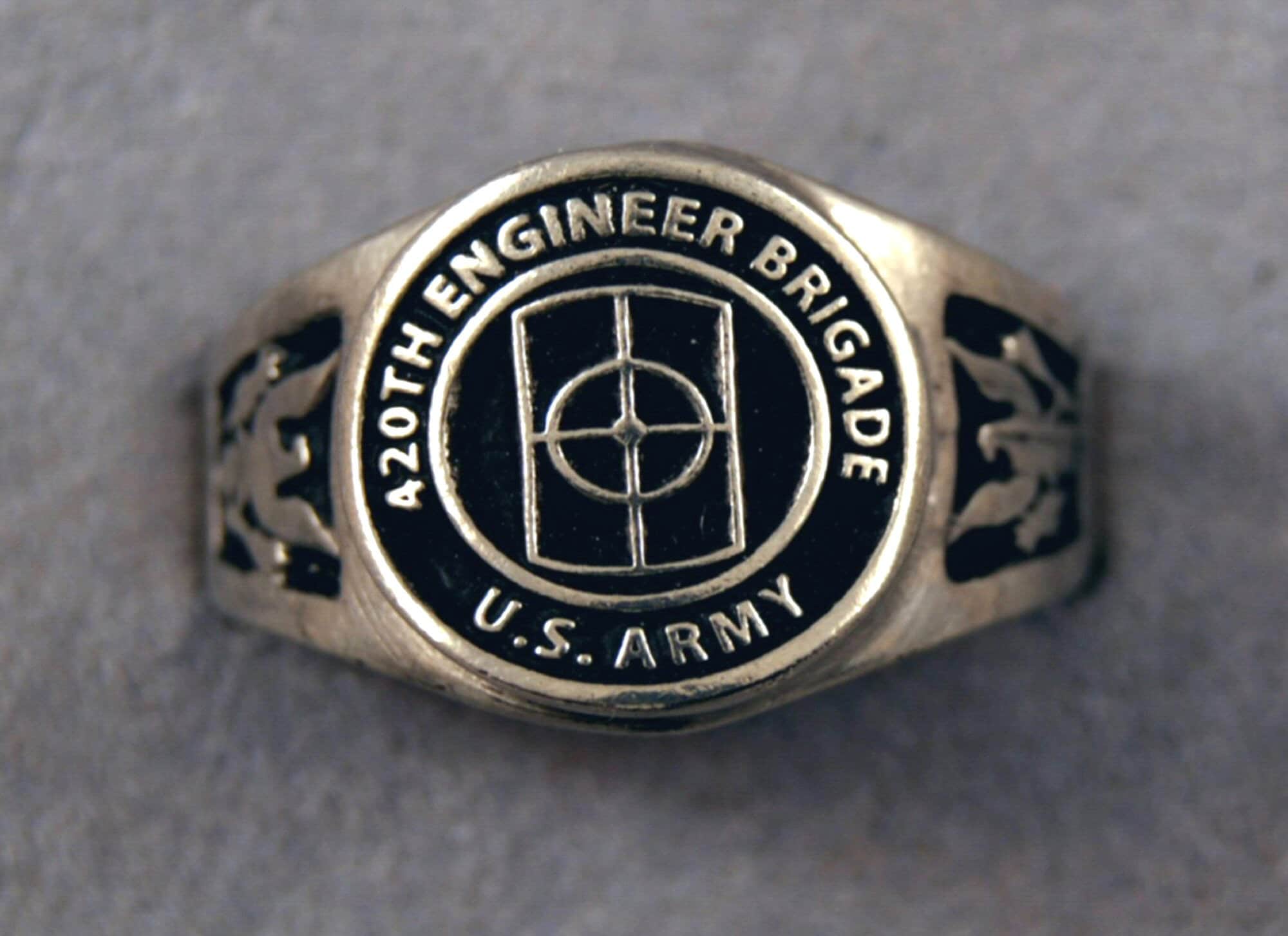 420th Engineer Brigade insignia ring unit rings Combat Engineers US Army Reserve