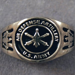 Air Defense Artillery Branch insignia ring US Army ADA rings