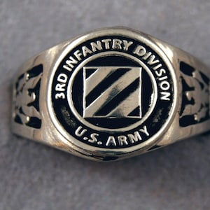 3rd Infantry Division ring 3rd ID Service ring military signet unit rings US Army