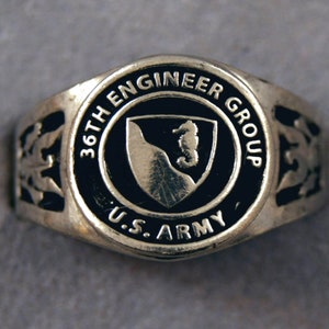 36th Engineer Group insignia ring US Army Engineers unit rings
