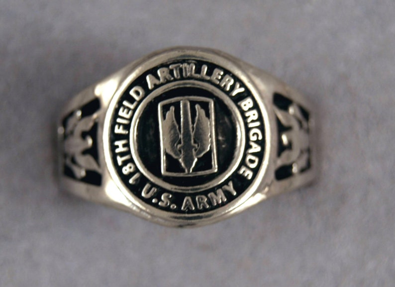 Military Insignia Rings 18th Field Artillery Brigade Insignia Ring the Steel Brigade Ring ...