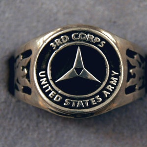 3rd Corps Army insignia ring - The Death Dealer - ring Army Group unit rings