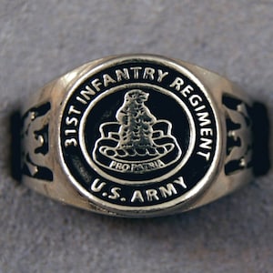 31st Infantry Regiment insignia ring Pro Patria Polar Bears unit rings US Army