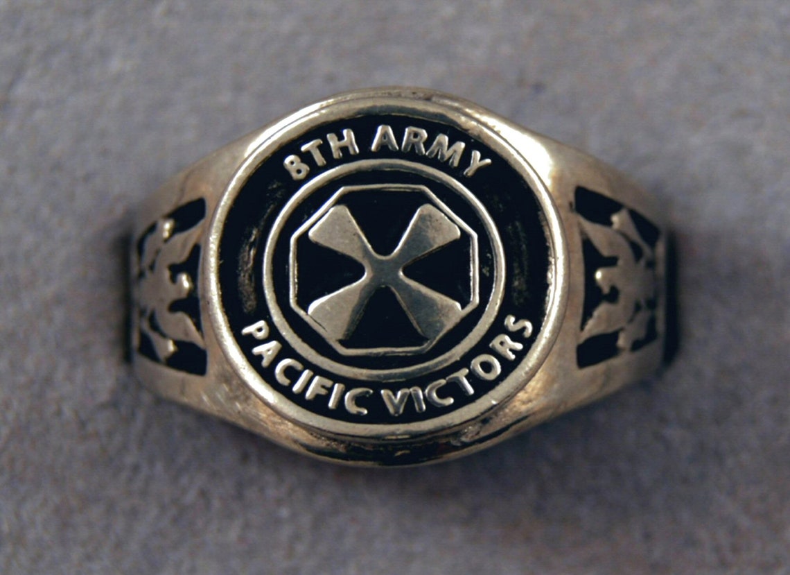 Military Insignia Rings 8th Army Insignia Pacific Victors Ring Military Field Army Rings USA - Etsy