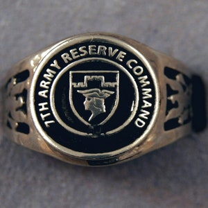 7th Army Reserve Command insignia ring USAR unit rings