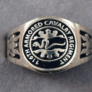 116th Armored Cavalry Regiment insignia ring unit rings US Army National Guard