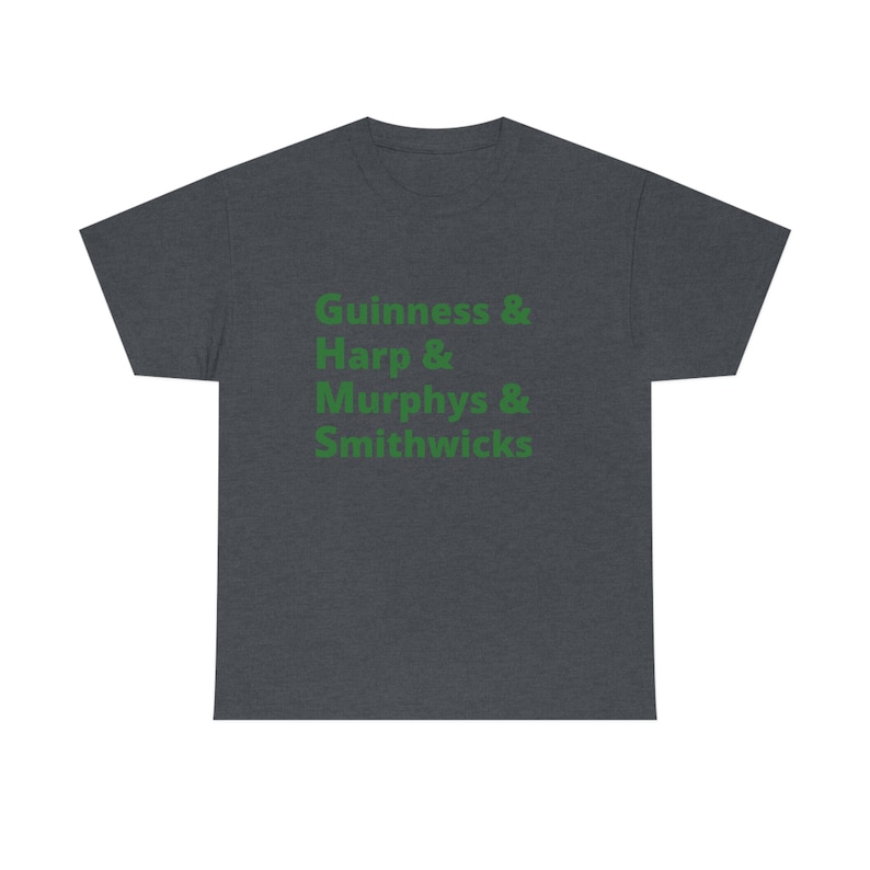 St. Patrick's Day Irish Beer T-Shirt | Funny Guinness and Harp Shirt | Murphy’s and Smithwick’s | St. Paddy's Tee | Irish Pub Crawl Apparel Tweed
