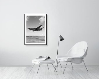 Plane Landing St Barth, lujo enmarcado con fotografía de montaje