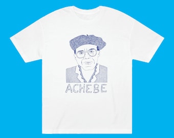 Chinua Achebe Tee Shirt, Original Drawing by Timothy Hull