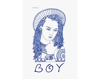 Boy George Print by Timothy Hull, 11x14" Matte Fine Art Print
