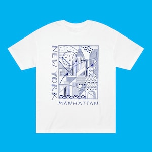 New York City Tee Shirt, Manhattan, Drawing by Timothy Hull