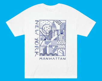 New York City Tee Shirt, Manhattan, Drawing by Timothy Hull