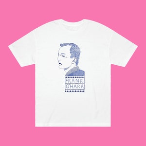 Frank O'Hara Tee Shirt, Original Drawing by Timothy Hull