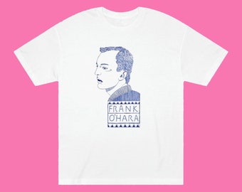 Frank O'Hara Tee Shirt, Original Drawing by Timothy Hull
