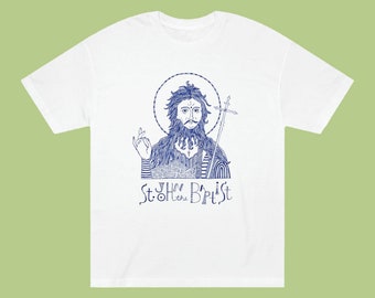 St. John the Baptist Tee Shirt, Original Drawing by Timothy Hull