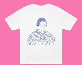 Agnes Martin Tee Shirt, Original Drawing by Timothy Hull