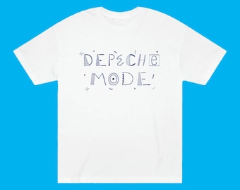 Depeche Mode Tee Shirt, Original Drawing by Timothy Hull