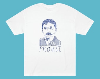 Marcel Proust Tee Shirt, Original Drawing by Timothy Hull