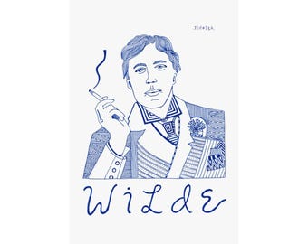 Oscar Wilde Print by Timothy Hull, 11x14" Premium Matte Fine Art Print