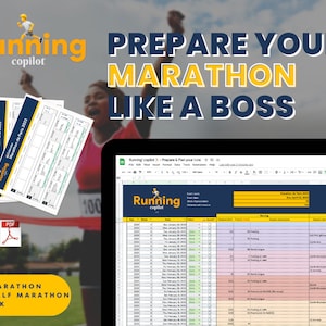 Running&#39; copilot - Prepare your marathon / half marathon / 10k LIKE A BOSS! - Google Sheets (instant download)
