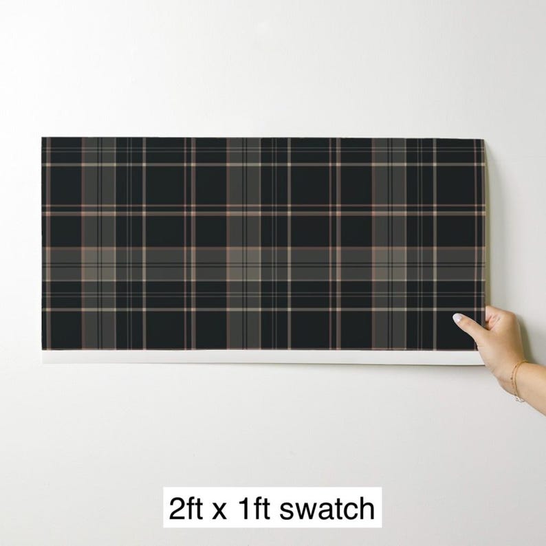 Dark Plaid Wallpaper: Tartan Home Decor, Ralph Lauren Aesthetic ...