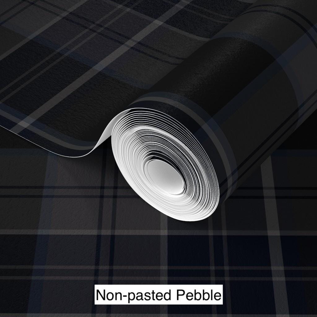 Cabin Core Peel and Stick Wallpaper, Dark Plaid Wallpaper, Ralph Lauren ...