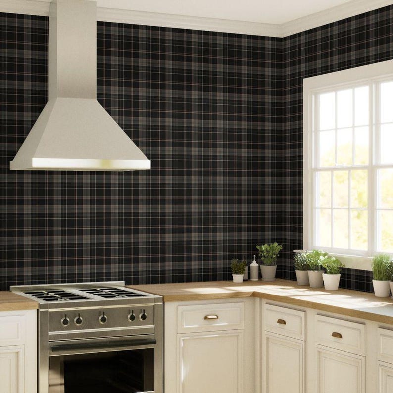 Dark Plaid Wallpaper: Tartan Home Decor, Ralph Lauren Aesthetic ...