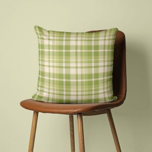 Green Plaid Pillow Cover, Green and Cream Throw Pillows, Farmhouse Throw Pillow Covers, Cottagecore Pillow Cover, couch throw pillow cover