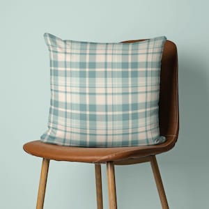 Blue Plaid Pillow Cover, Farmhouse Throw Pillow Covers, Cottagecore Pillow Cover, Blue Throw Pillow Covers, Throw Pillow Cover for Couch