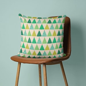 Green Pillow Covers, Holiday Pillow Covers, Christmas Throw Pillow Covers, Retro Christmas Decor, Seasonal pillow covers, Holiday Decor