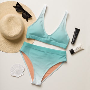 Green bikini, Beach Swimwear, Green swimsuit, Womens Bikini Set, Womens Swimwear, High Waisted Swimsuit, Womens Two piece swimsuits