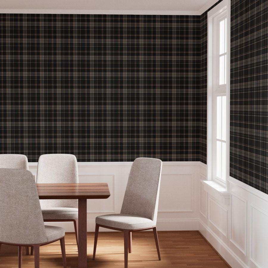 Dark Plaid Wallpaper: Tartan Home Decor, Ralph Lauren Aesthetic ...