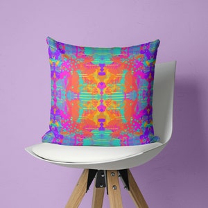 Multicolor Pillow Cover, Artsy Throw Pillow, Maximalist Pillow Cover, Colorful Pillow Covers, Vibrant Throw Pillow, Abstract Throw Pillow
