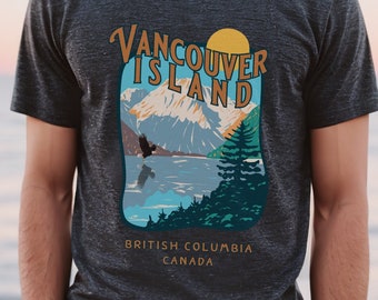 Vintage Vancouver Island TShirt | Retro 90s Y2K Boho Aesthetic, Cute Trendy Unique Baggy Summer T Shirt, PNW Gift For Nature/Wildlife Lover