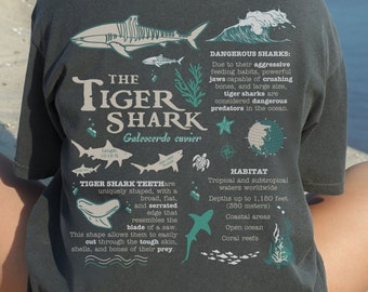 Retro Tiger Shark Tshirt | Vintage 90s Y2K Oceancore Sea