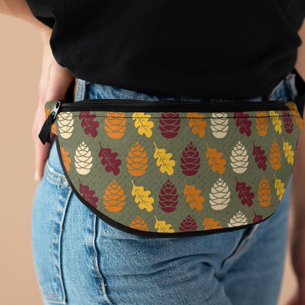 Fall Vibes Fanny Pack | Gift For Hiker/Camper/Nature Lover |PNW Autumn Aesthetic | Trendy Festival/Concert/Bum/Waist/Belt/Cross Shoulder Bag