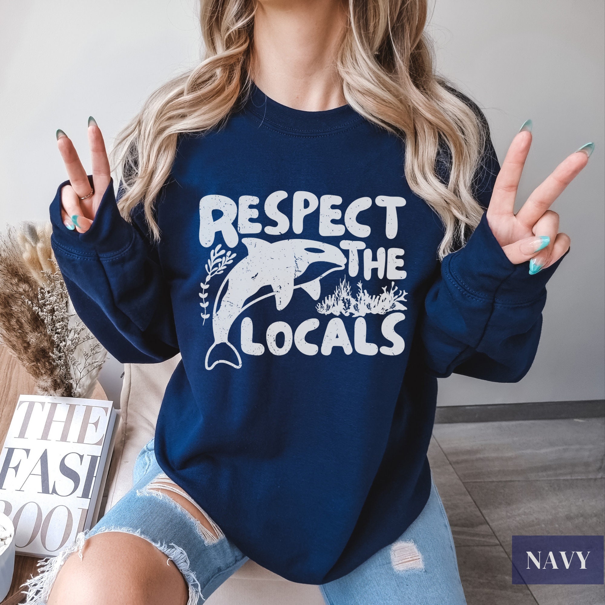 Respect The Locals Peaches Crewneck