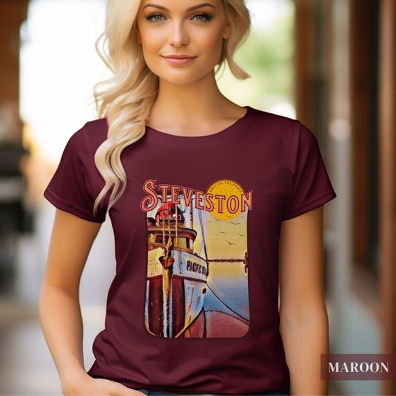 Steveston British Columbia T-shirt Gift for West Coast/nature/fishing Lover  Canada/bc Souvenir Tee Shirt Pacific Northwest Salish Sea 
