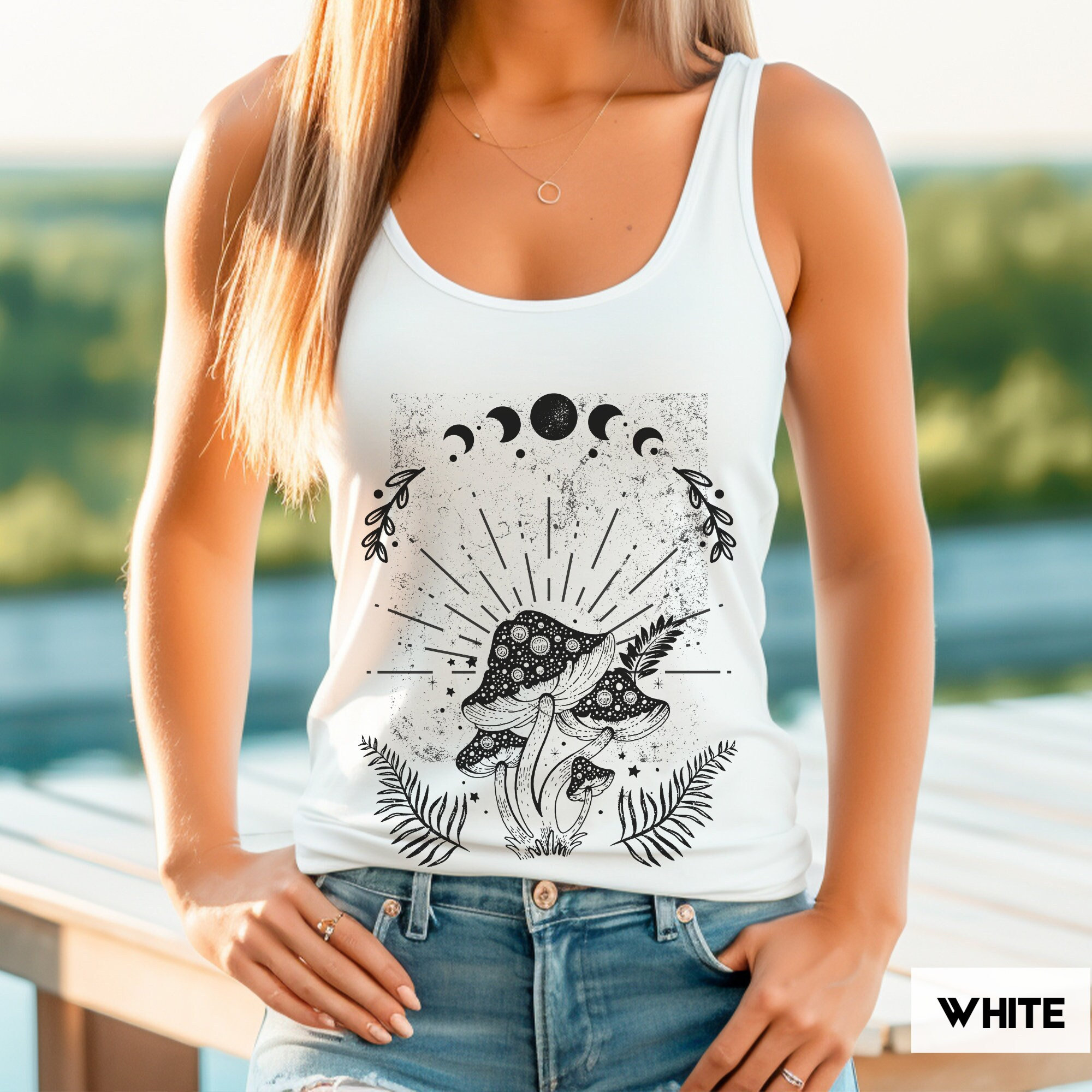 White sleeveless store top