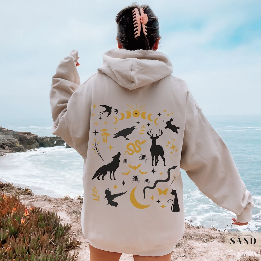 Sudadera Luna Llena Ropa Sudadera Negra Con Capucha Sudadera Con