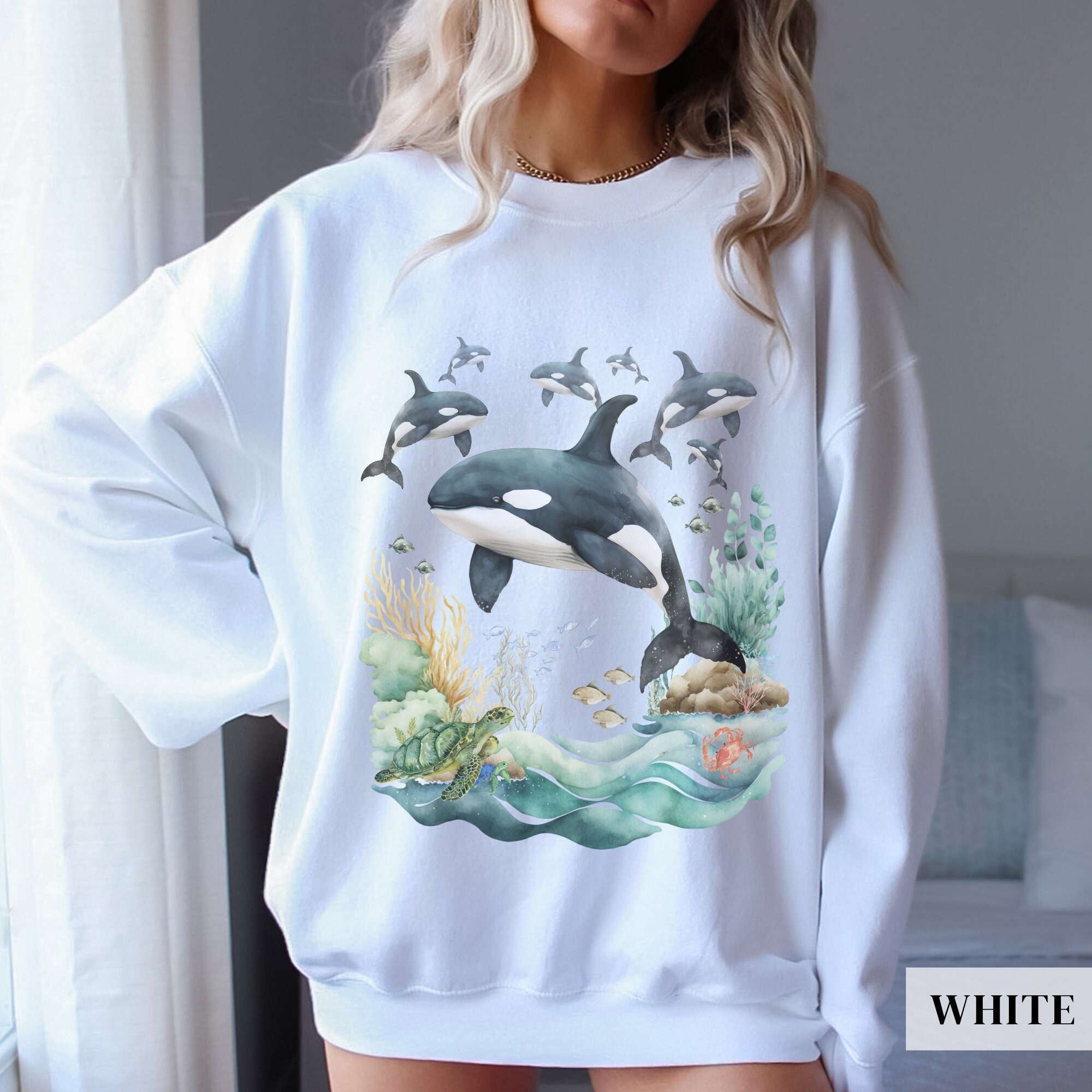 Killer whale sweatshirt deals