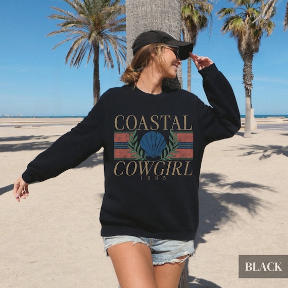Vintage 90s Coastal Cowgirl Sweatshirt | Retro Y2K Sweater
