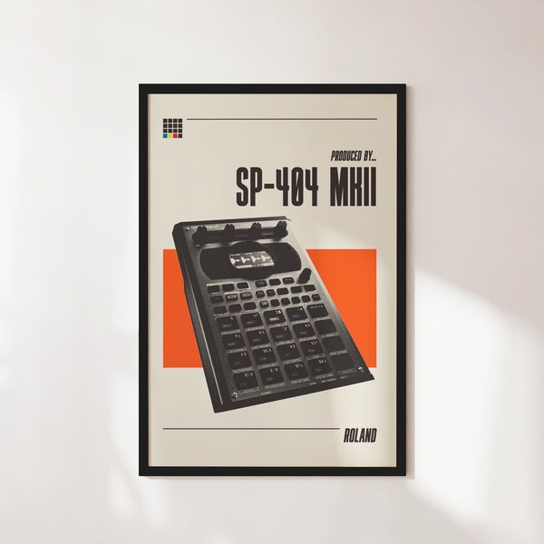 Roland SP-404 MK2 Poster Beatmaker Artwork for Producer Hip Hop poster Roland SP-404 Gift for Music Producer sampler Poster