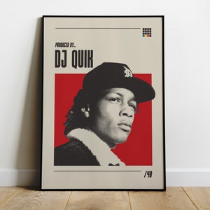 DJ Quik Poster, West Coast Hip-Hop Pioneer Artwork, Compton Legend Print, Gift for G-Funk Fans, Tribute to a Rap and Production Maestro