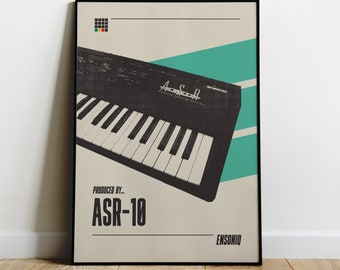 Ensoniq ASR-10 Poster Beatmaker Artwork for Studio Hip Hop Producer Gift Legendary Sampler Print Music Producer Gift ASR-10 Sampler