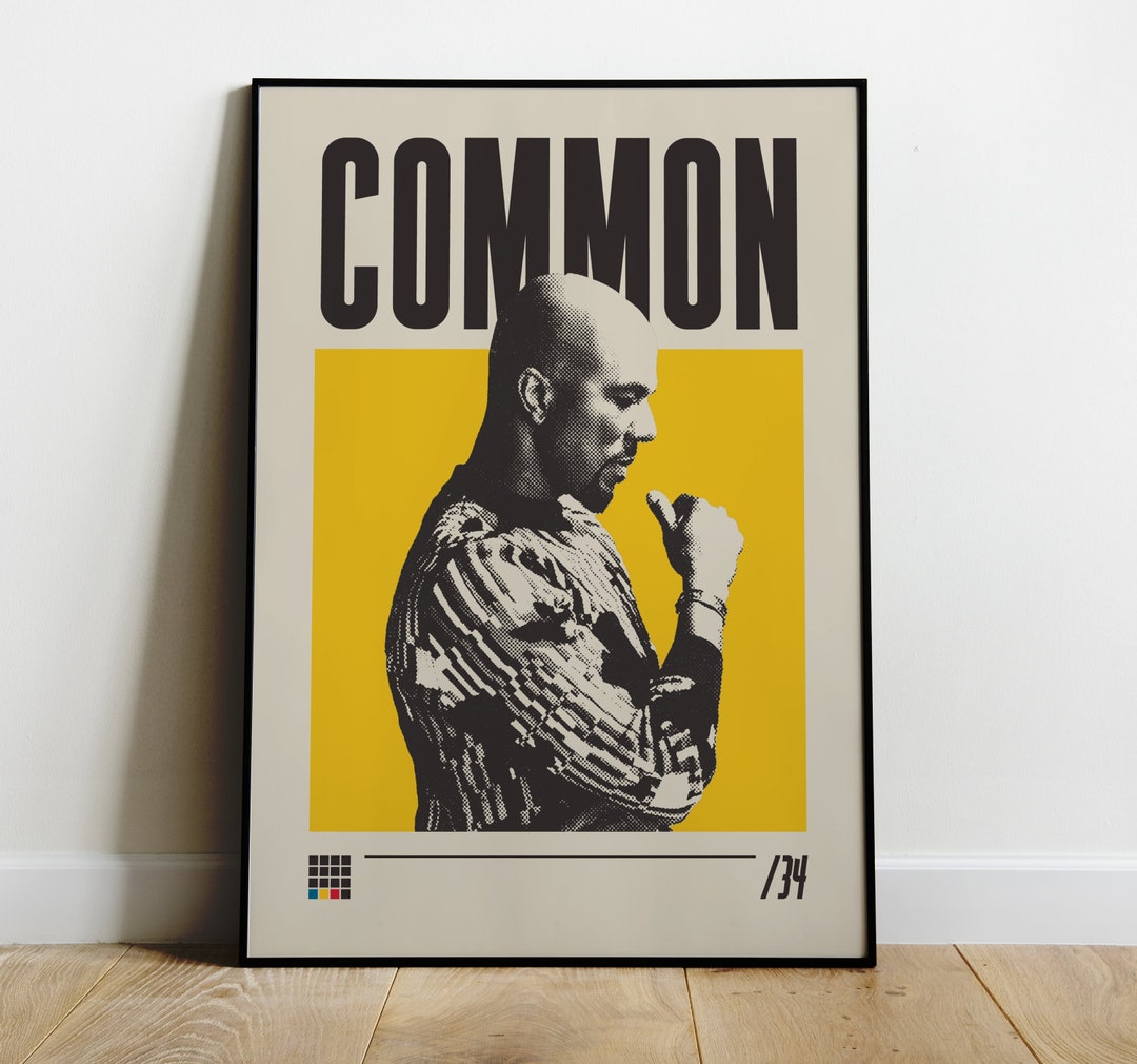 Common Poster, Conscious Rap Artwork, Poetic Lyricism Print, Gift for