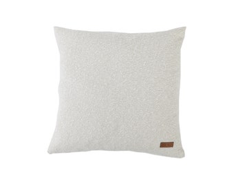 Funda de almohada bouclé blanca: decoración bohemia moderna para el hogar