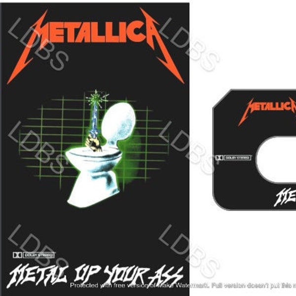 Metallica Metal Up Your A** Cassette J-Card and Front Label for Replica- Print and Cut with your favorite software!